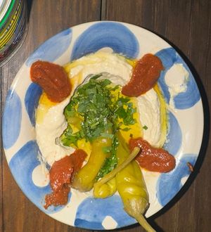 Harissa houmous  at Mezzalians in Krakow