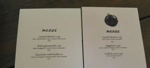 Seasonal menu   at Mezzalians in Krakow