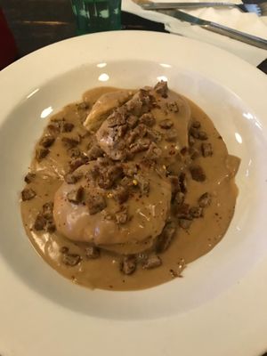 biscuits and gravy with impossible sausage at The Fix in Kansas City