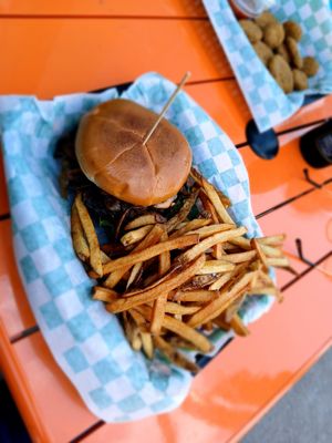 House burger w/ Portobello mushroom at The Fix in Kansas City