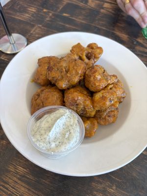 cauliflower wings + carolina sauce! at The Fix in Kansas City