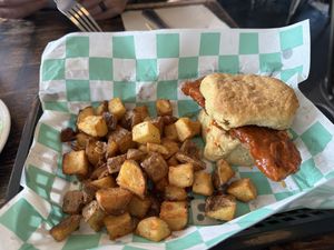 Buffalo maple chicken biscuit   at The Fix in Kansas City