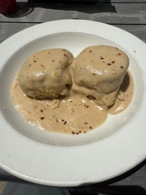 biscuits and gravy! very hard to find vegan, and they did not disappoint!   at The Fix in Kansas City