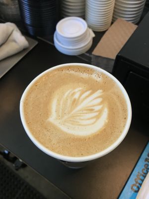 Latte to go with almond at New Tradition Co in Worcester