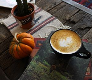 Seasonal pumpkin spice latte with oat milk! Our house made pumpkin spice is made fully with ingredients from our friends at Ed Hyder’s market  at New Tradition Co in Worcester