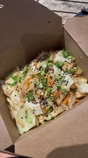 Build a bowl rice noodles tofu teriyaki and veggies   at Bowls Noodle Bar in Oranjestad