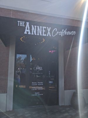 Outside entry at The Annex Crafthouse in Houston