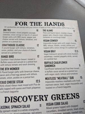 Menu2 at The Annex Crafthouse in Houston