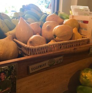 Eggfruit at Papaya Market at Papaya's Natural Foods in Kapaa