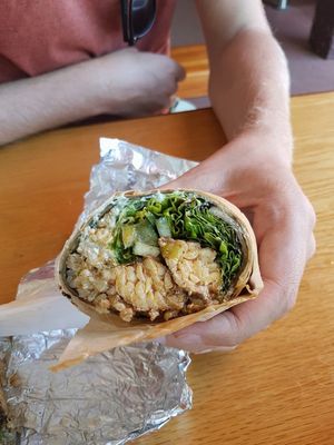 tempeh wrap at Papaya's Natural Foods in Kapaa
