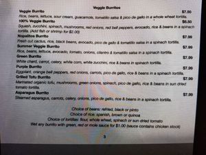 Menu at El Chipotle in Soquel