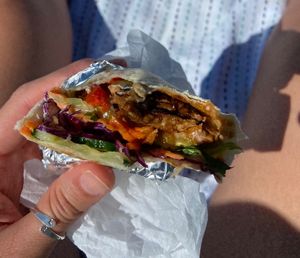 smokey maple tempeh wrap  at Pure Vegan in Lancaster