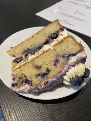 Blueberry and lemon cake   at Pure Vegan in Lancaster