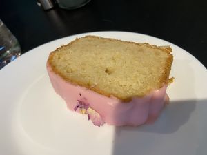 Rose and lemon loaf cake   at Pure Vegan in Lancaster