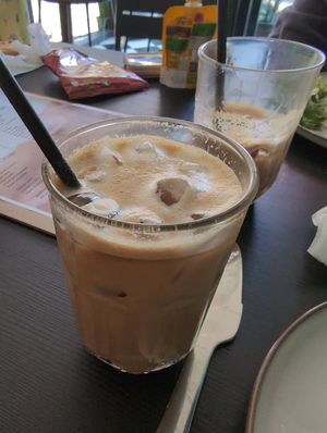 Ice coffee at Pure Vegan in Lancaster