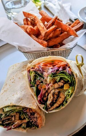 Smokey maple tempeh wrap at Pure Vegan in Lancaster