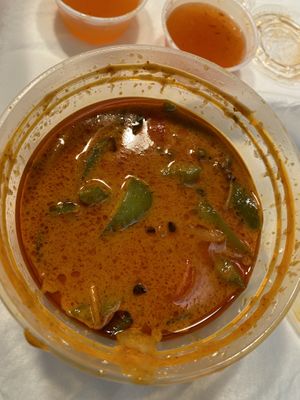 Curry sauce for the Phad Phrik at Salaya in Los Angeles