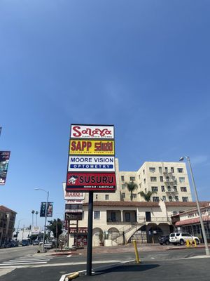Signage from Hollywood Blvd. (I came from Kingsley)  at Salaya in Los Angeles