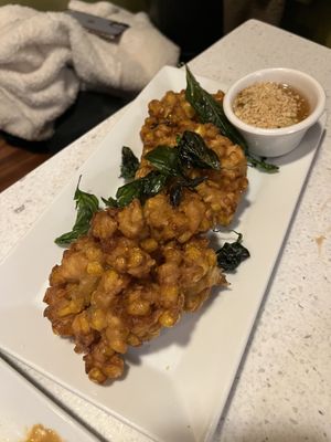 Corn fritters  at Salaya in Los Angeles
