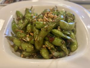 Spicy edamame  at Salaya in Los Angeles