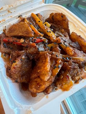 Chili-orange potatoes  at Neehee's in Canton