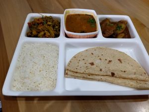 Mini Guj Thali (vegan w/o butter) at Neehee's in Canton