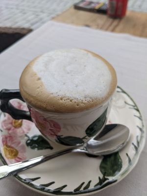Cappuccino on almond milk at Antique Restaurant - Maybe closed in Antalya