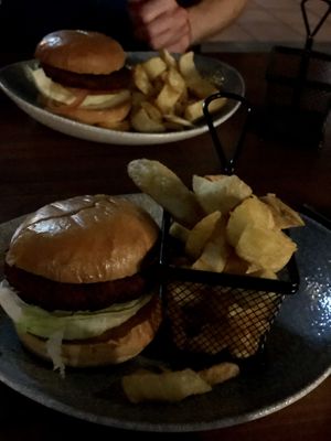 ‘Vegan Tex Mex burger’ at Bamburgh Castle Inn in Seahouses