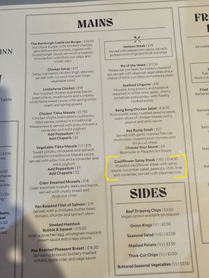  at Bamburgh Castle Inn in Seahouses