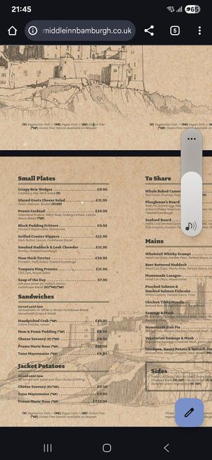  at Bamburgh Castle Inn in Seahouses