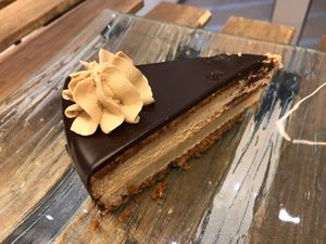 Cake at Loving Hut in Louvain-la-neuve