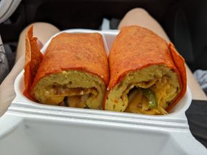 Just Egg wrap at Yumzio Bistro in Greensburg