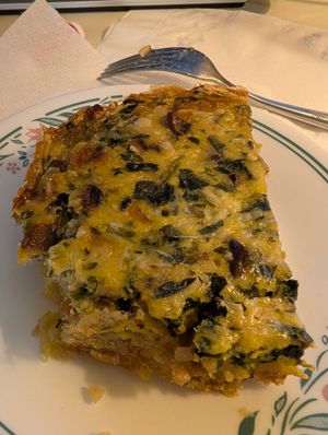Vegan Quiche (holiday takeout order) at Yumzio Bistro in Greensburg