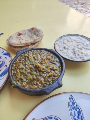 Dhal and hummus at Wannas Art Cafe in Luxor