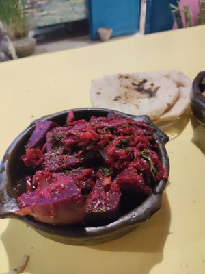 Beetroot tagine at Wannas Art Cafe in Luxor