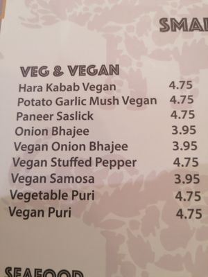 Starters at Indus Express in Stourbridge