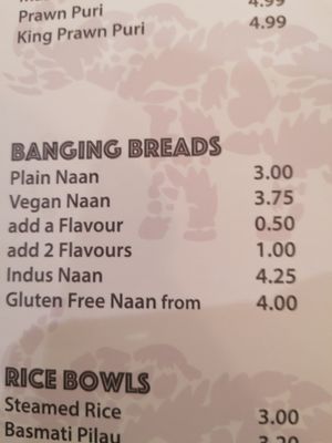 Bread at Indus Express in Stourbridge