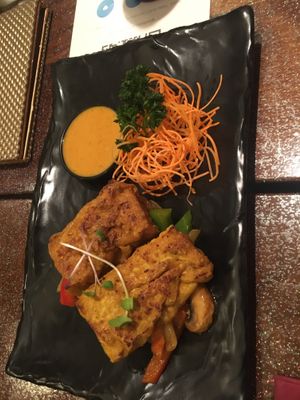 Grilled mixed vegs and tofu   at Little Elephant in Eastbourne