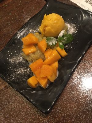Mango & sticky rice   at Little Elephant in Eastbourne