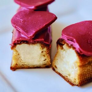 Eclair filling at W.H.I.P Patisserie in Inglewood