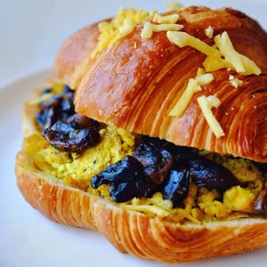Scrambled tofu croissant  at W.H.I.P Patisserie in Inglewood