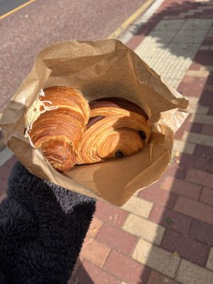 ham and cheese and chocolatine   at W.H.I.P Patisserie in Inglewood