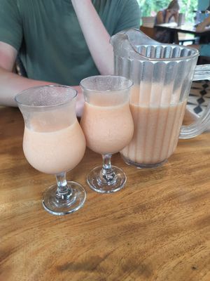 Rum Smoothie Drink on happy hour. Not sure what's in it but so tasty! at Azulëo in Manuel Antonio
