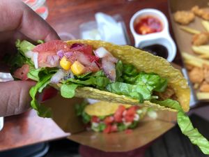 Plant based beef tacos (available within the next month) at Togo Tacos in Shanghai