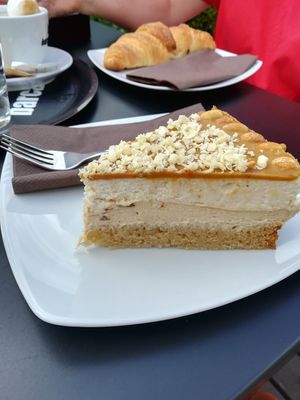 White snickers cake (and croissant) at Kavarnica CukrDoza - Maybe closed in Maribor