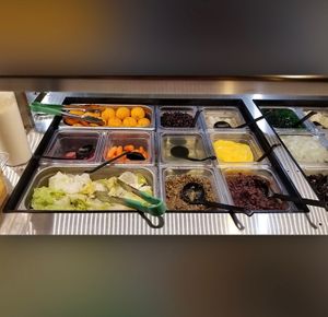 Salad and desserts  at Cali Veggie Restaurant in Westminster