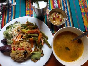 $3.25 lunch menu at Govinda Gopal - Govindas  in Quito