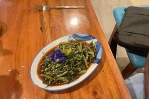 The water spinach again! at Paraw Beach Club in Boracay