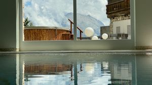 Pool at Paradiso Pure Living Vegan Hotel in Kastelruth