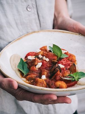 Vegetarian-Vegan fine dining Restaurant based on organic products. at Paradiso Pure Living Vegan Hotel in Kastelruth